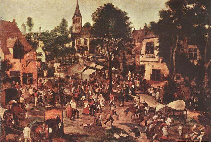BRUEGHEL, Pieter the Younger Village Feast Germany oil painting art